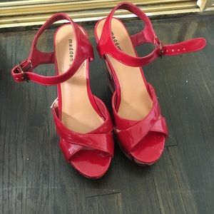 Summer Red Wedge Heel Size 8